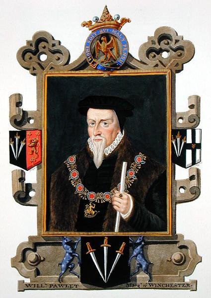 Portret Sir Williama Pauleta (ok. 1485-1572) markiza Winchester ze „Wspomnień dworu królowej Elżbiety”, opublikowanych w 1825 r. (akwarela i gwasz na papierze) autorstwa Sarah Countess of Essex