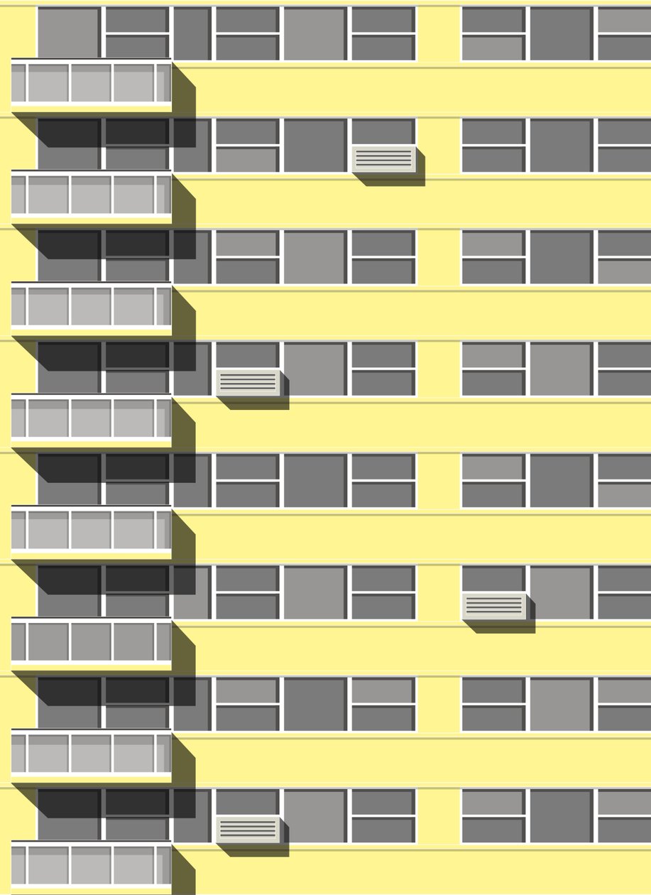 Manhattan Apartments, 2020 (w wersji cyfrowej) autorstwa Sarah Evans