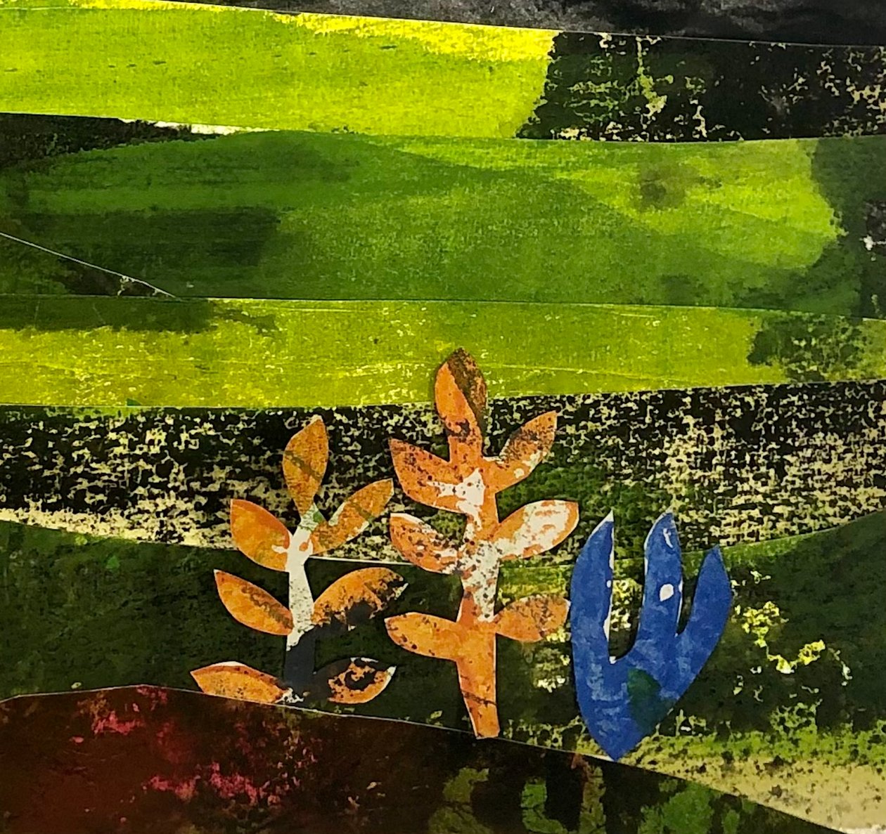 Wycinanka Flora, 2023 (papier malowany) autorstwa Sarah Thompson-Engels