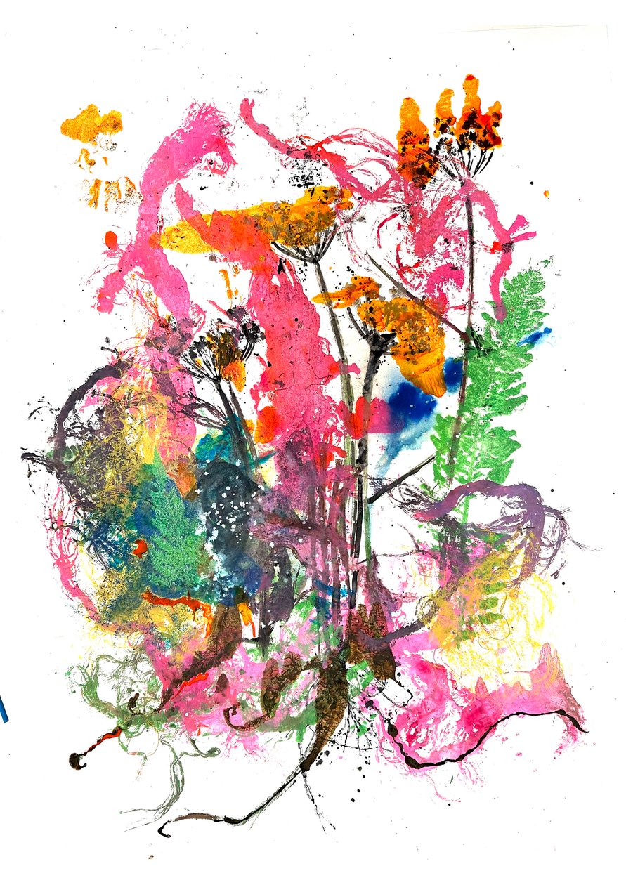Tangle, 2023 (monodruk atramentowy) autorstwa Sarah Thompson Engels