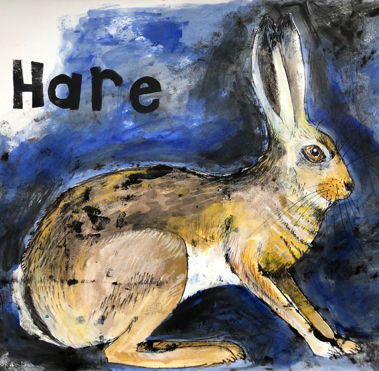 Zając, 2021, (tusz na papierze) autorstwa Sarah Thompson Engels
