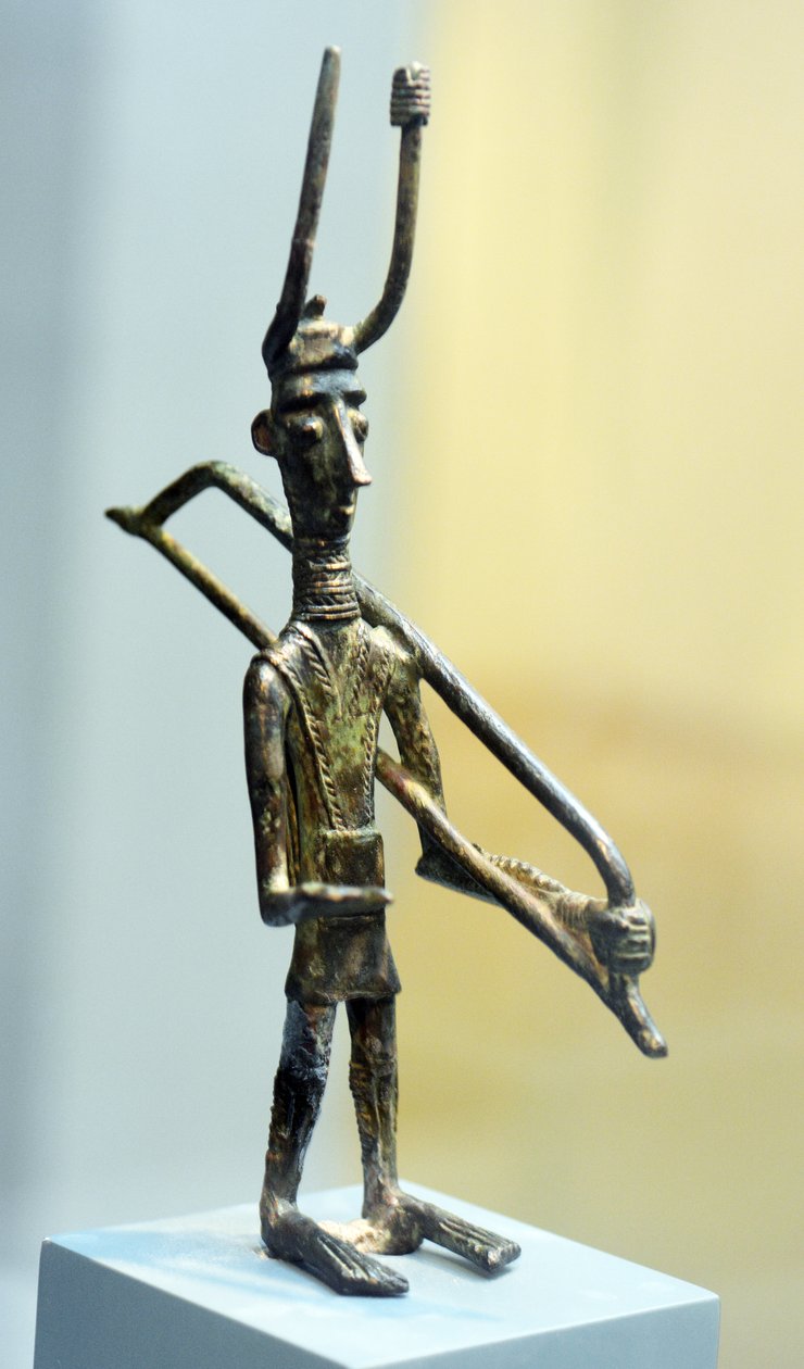 Figurka wojownika, ok. 1800-1200 pne (brąz) autorstwa Sardinia Nuragic Civilization