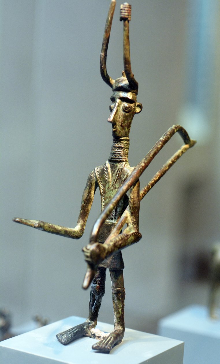 Figurka wojownika, ok. 1800-1200 pne (brąz) autorstwa Sardinia Nuragic Civilization