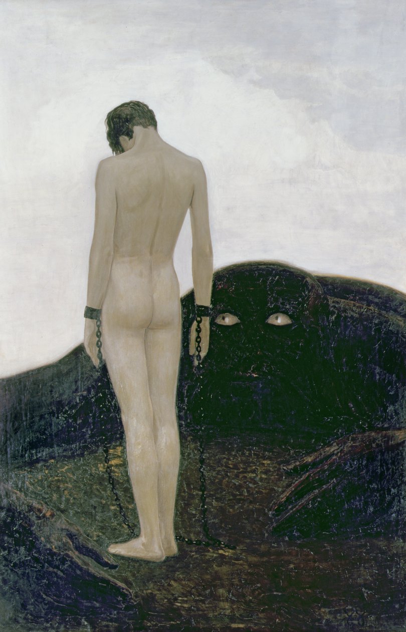 Emocja zależności, c.1893 autorstwa Sascha Schneider
