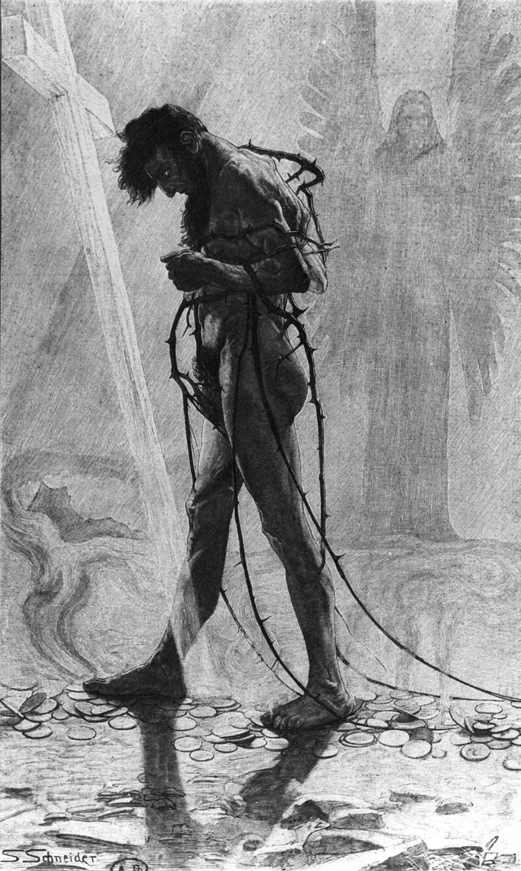 Judasz, 1896 autorstwa Sascha Schneider