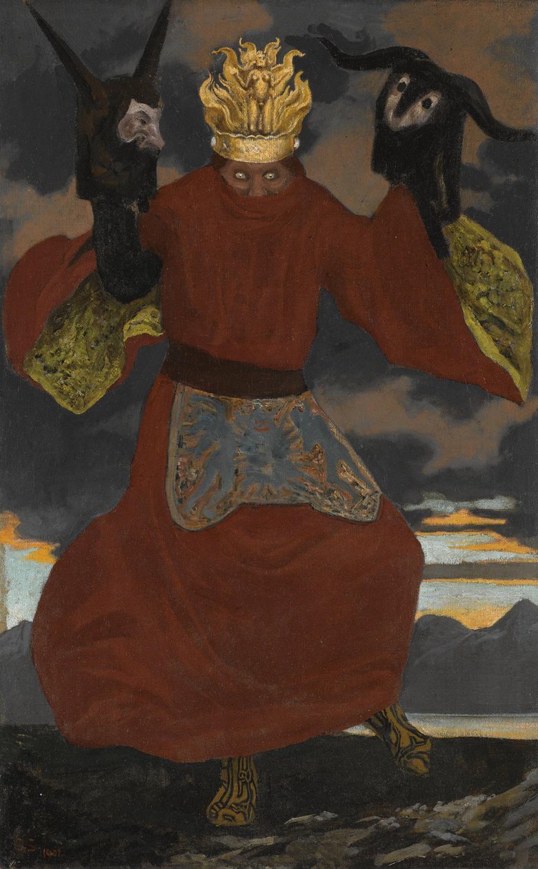 Szaman, 1901 autorstwa Sascha Schneider