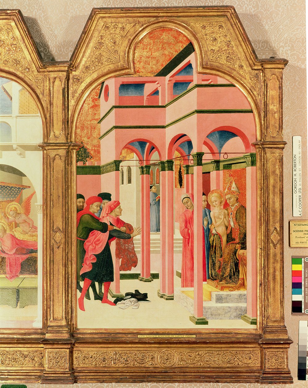 Św. Franciszek wyrzeka się swojego ziemskiego Ojca, 1437-44 (tempera na panelu) autorstwa Stefano Sassetta