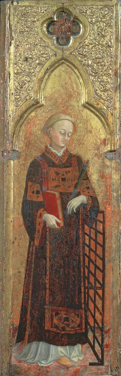 Św. Wawrzyńca, pierwotnie panel poliptyku do kościoła San Francesco in Borge Sansepolcro, ok. 1392-1450 (tempera na panelu) autorstwa Stefano Sassetta