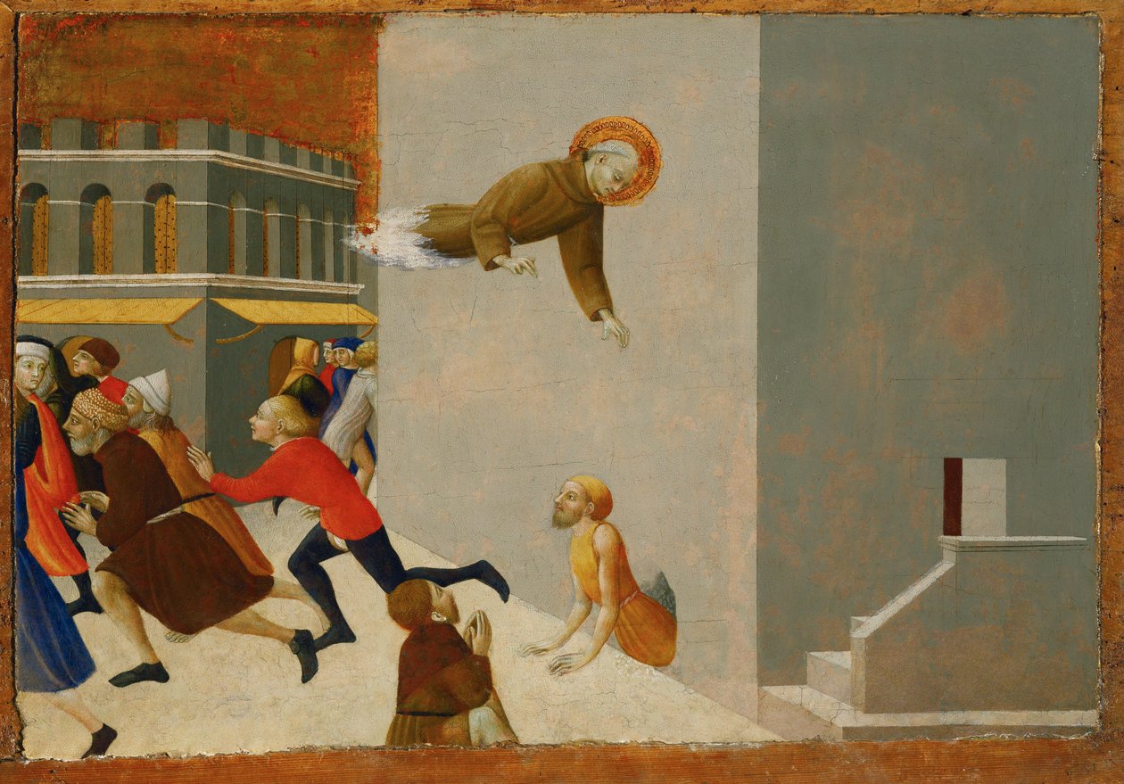 Błogosławiony Rasini uwalnia biedaka z florenckiego więzienia ... autorstwa Sassetta (c.1392-1450)