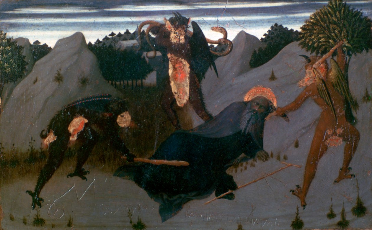 Św. Antoni bity przez diabły, 1423-1426 autorstwa Sassetta