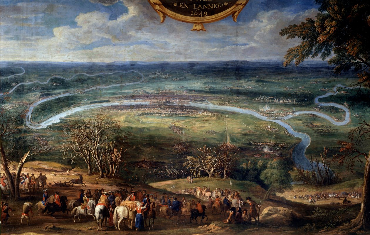 Czyny Ludwika II Burbon, księcia Conde (Bourbon-Conde) (Grand Conde) (1621-1686), blokada Paryża w 1649 podczas malowania Fronde Zbawiciela Le Conte (Leconte, Le Comte, Lecomte) (1659) -1694) XVII-wieczne Chantilly, Musee Conde autorstwa Sauveur Le Conte