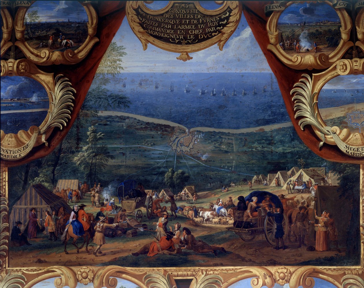 Działania księcia Ludwika II z Bourbon Conde (Bourbon-Conde) znanego jako Wielki Conde (1621-1686): Bitwa pod Dunkierką i Furnes (1646) podczas wojny trzydziestoletniej – Obraz Zbawiciela Le Conte (Leconte, Le Comte , Lecomte) (1659-1694) autorstwa Sauveur Le Conte