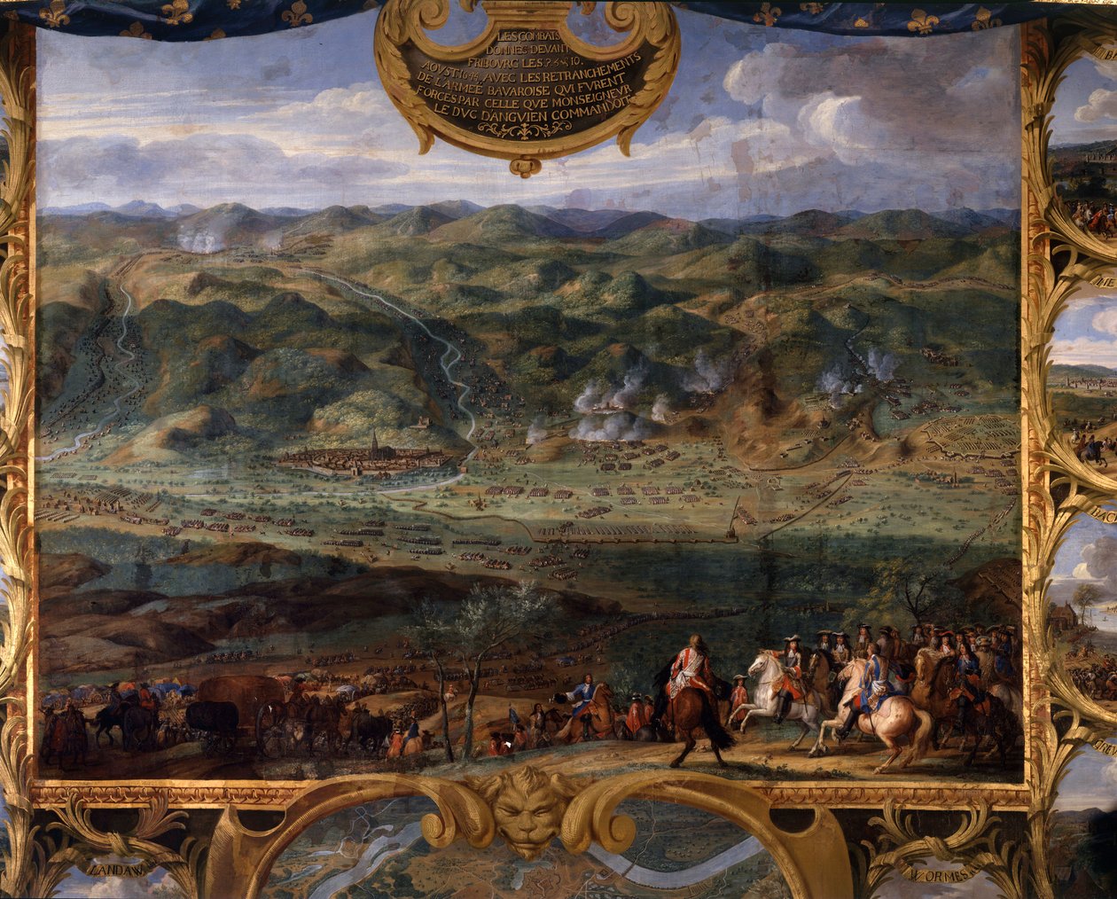 Czyny księcia Ludwika II Burbon Conde (Bourbon-Conde) znanego jako Wielki Conde (1621-1686): Bitwa pod Fryburgiem (1644) podczas wojny trzydziestoletniej - Obraz Zbawiciela Opowieść (Leconte, Hrabia, Lecomte ) (1659-1694) autorstwa Sauveur Le Conte