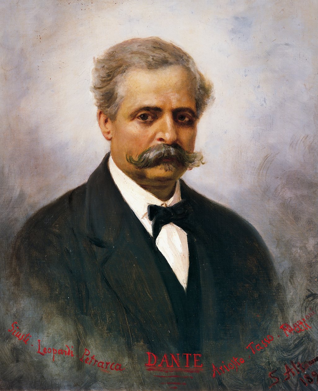 Portret Francesco De Sanctis (1817-83), włoskiego krytyka i historyka literatury, obraz Saverio Altamura autorstwa Saverio Altamura