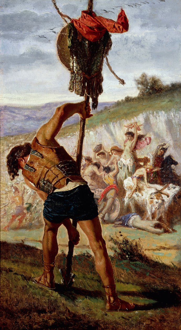 Studium triumfu Mario, Francesco Saverio Altamura (1822-1897), olej na płótnie, 234x352 cm autorstwa Saverio Altamura