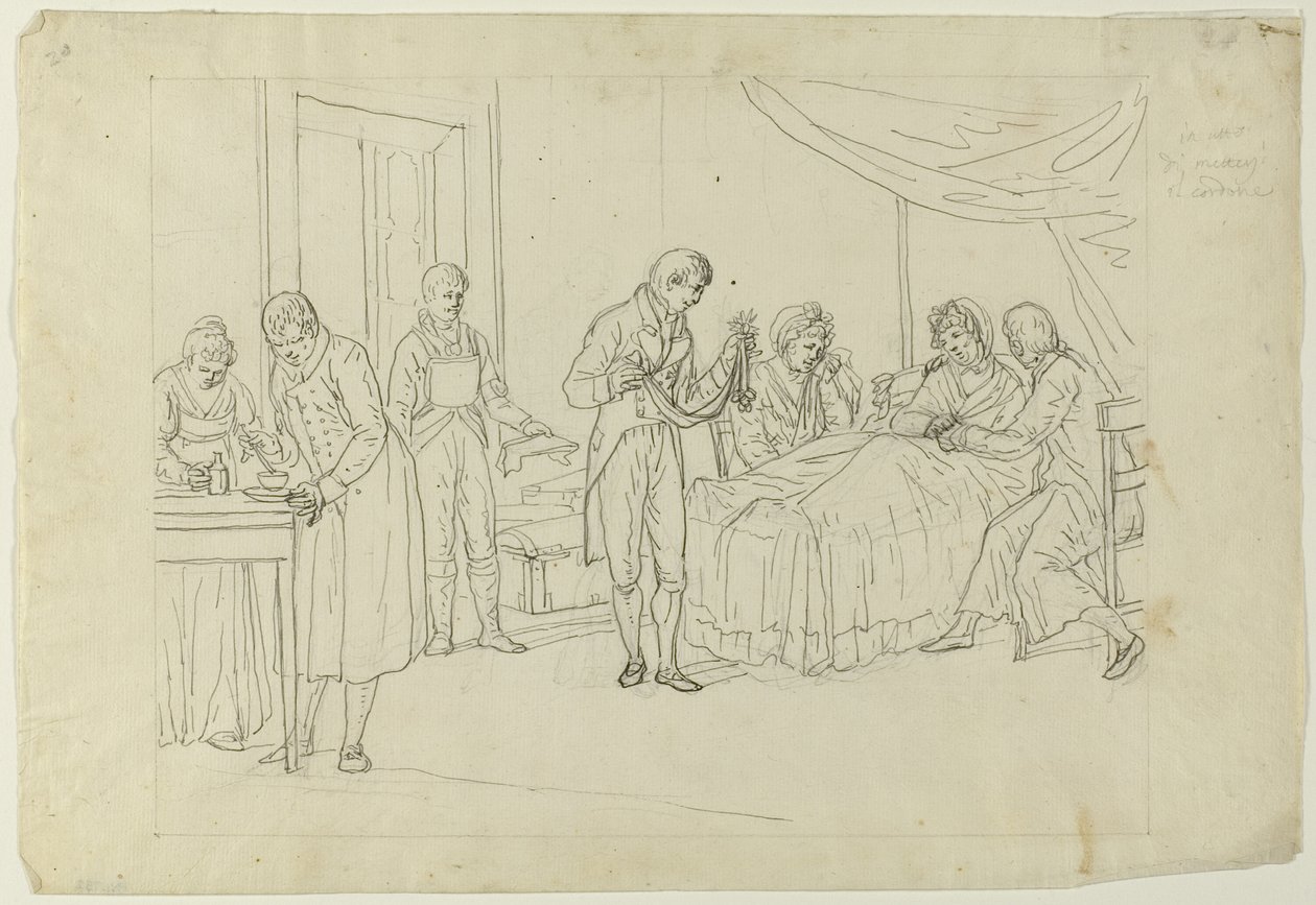 Scena chorych autorstwa Saverio della Gatta
