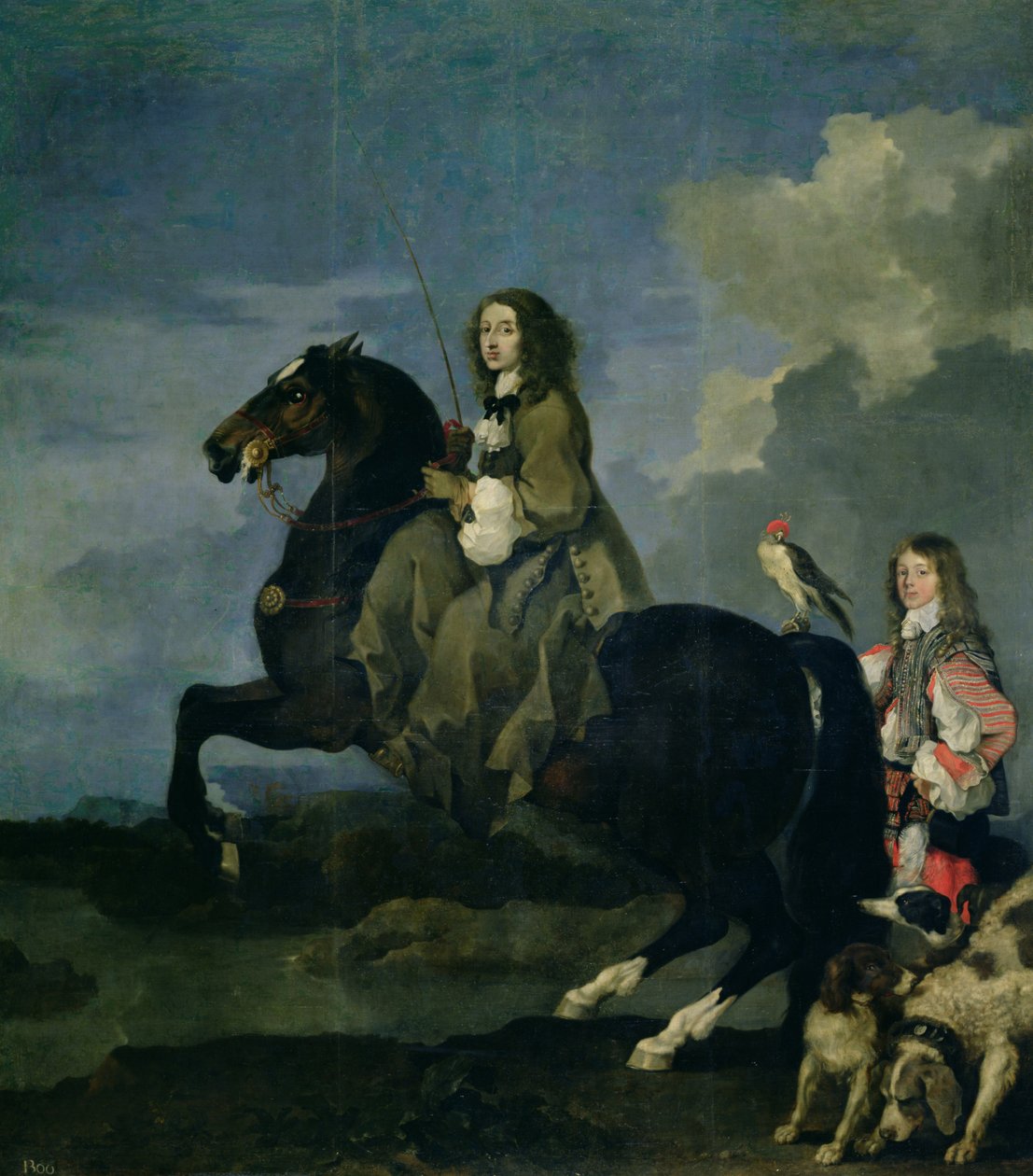Krystyna Szwedzka (1626-89) na koniu autorstwa Sébastien Bourdon