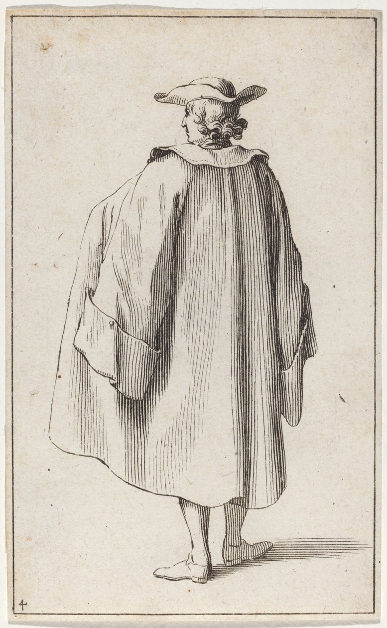 Stojący mężczyzna widziany z tyłu autorstwa Sébastien Le Clerc the elder