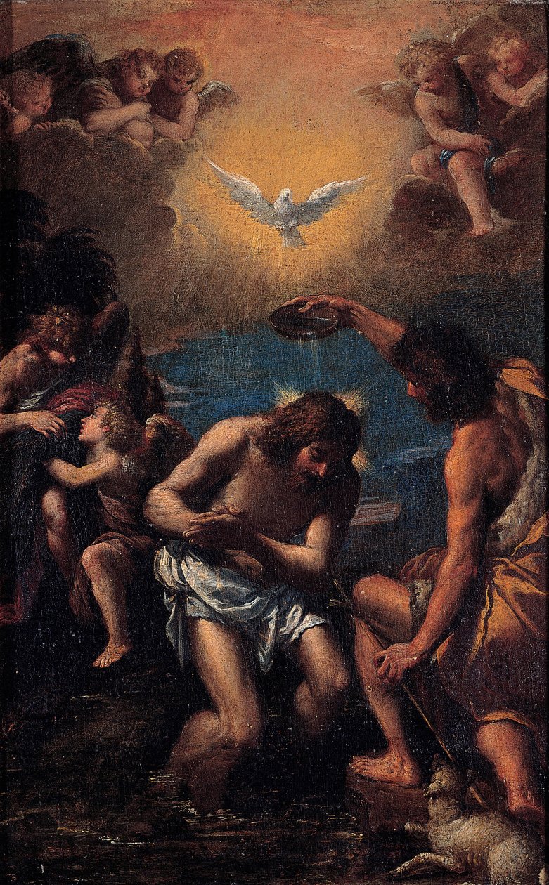Chrzest Chrystusa, 1585-1590 autorstwa Sigismondo Scarsellino