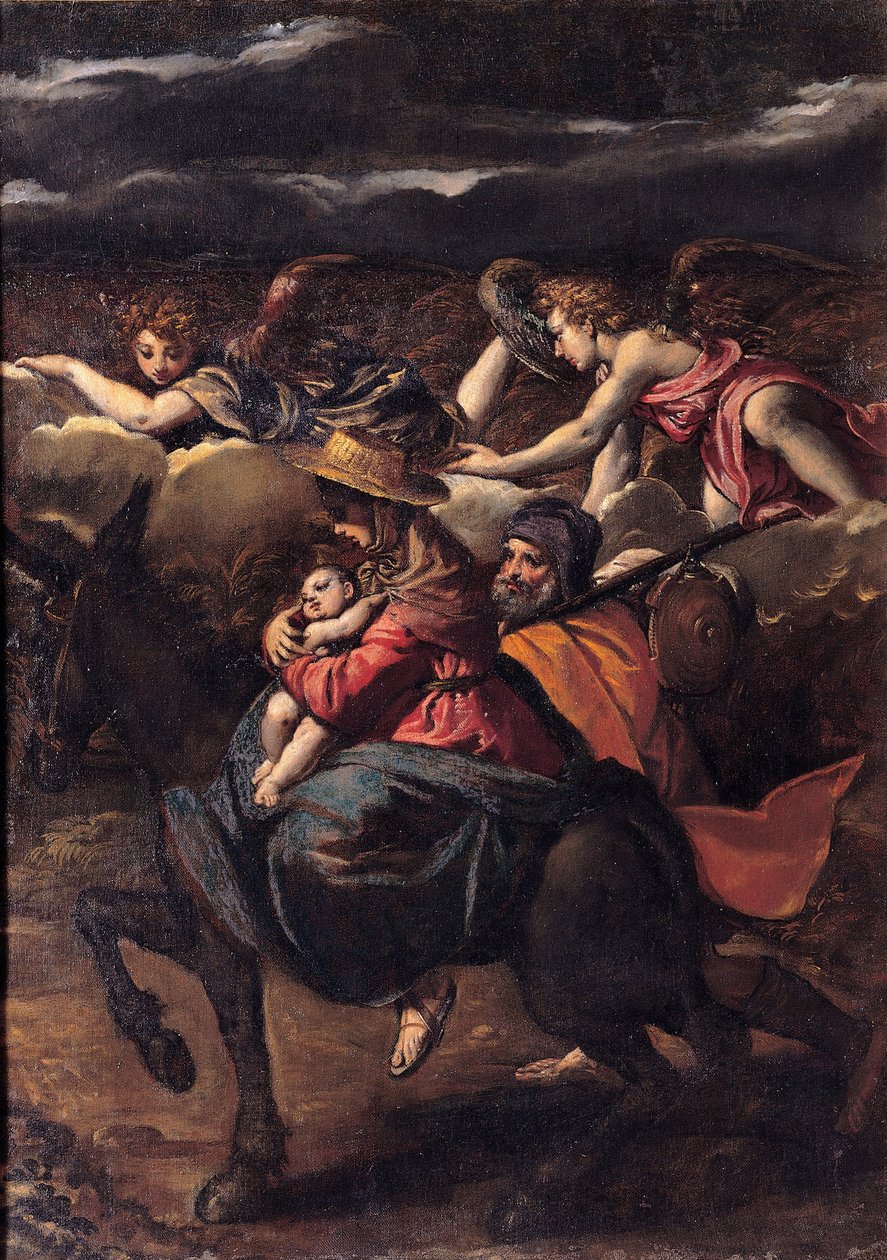 Ucieczka do Egiptu, 1585 autorstwa Sigismondo Scarsellino