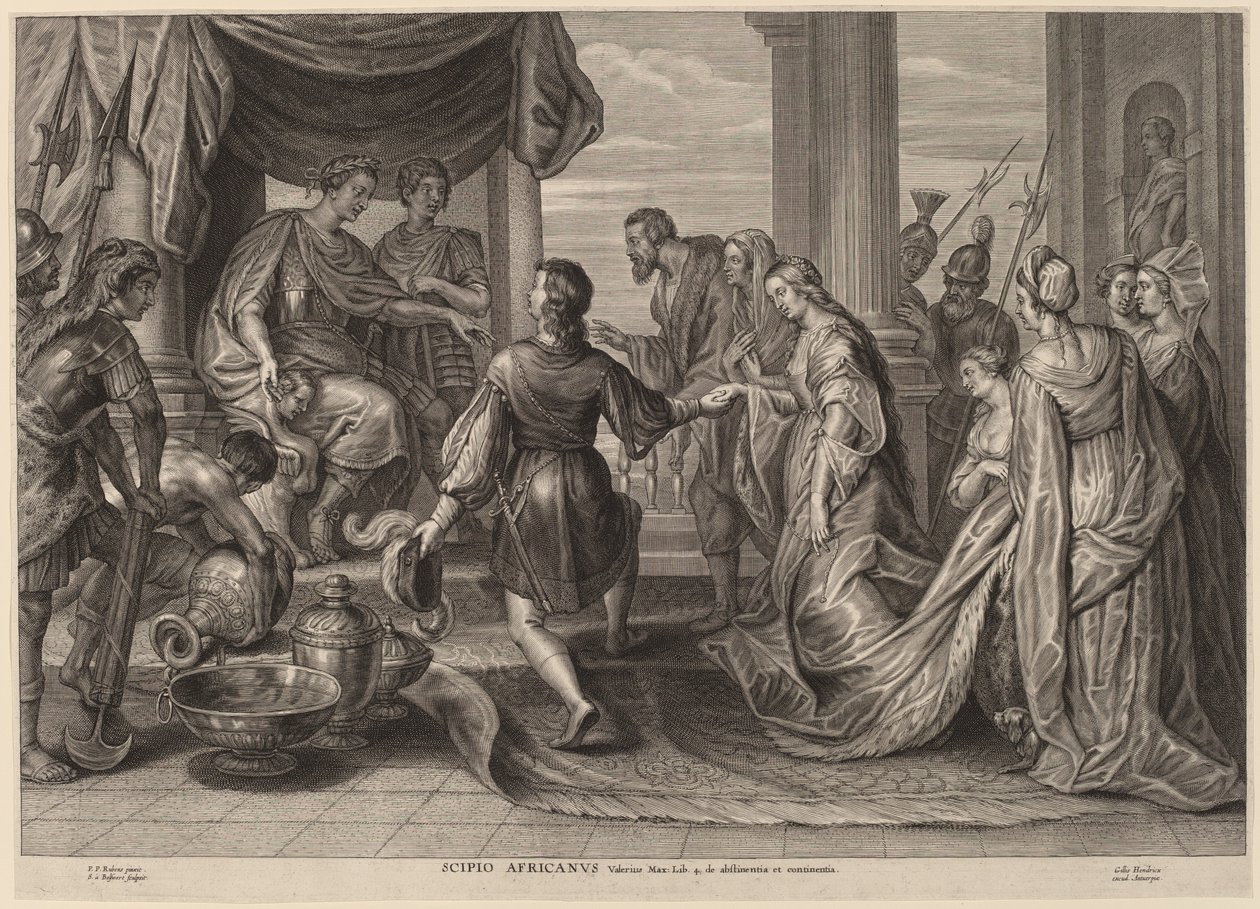 Scypion Afrykański autorstwa Schelte Adams Bolswert after Sir Peter Paul Rubens