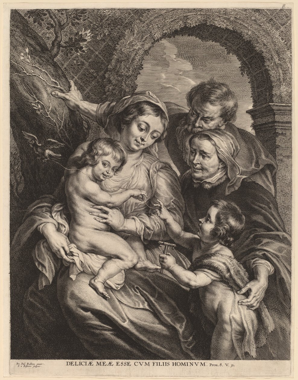 Święta Rodzina z Szczygiełem autorstwa Schelte Adams Bolswert after Sir Peter Paul Rubens