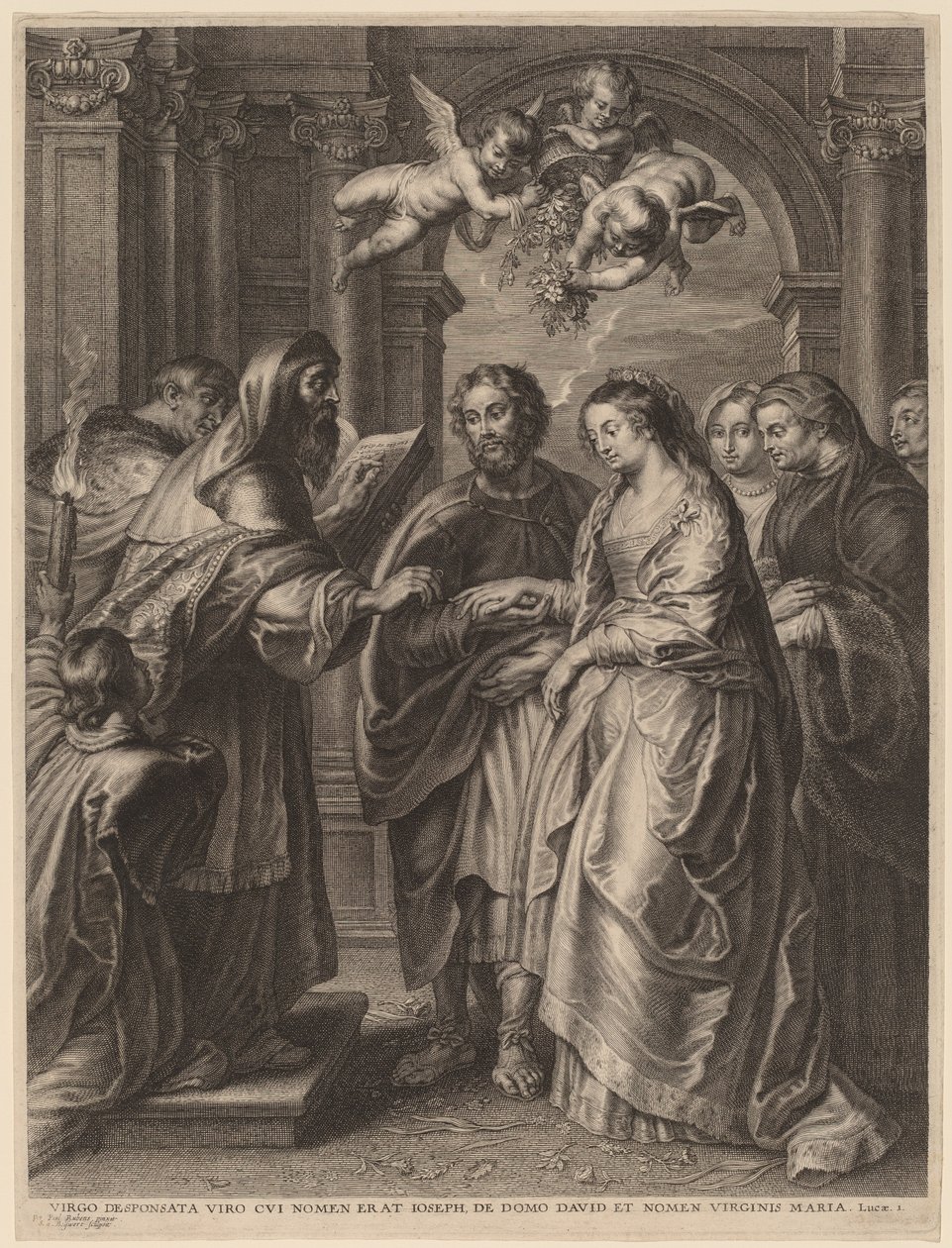Małżeństwo Dziewicy autorstwa Schelte Adams Bolswert after Sir Peter Paul Rubens