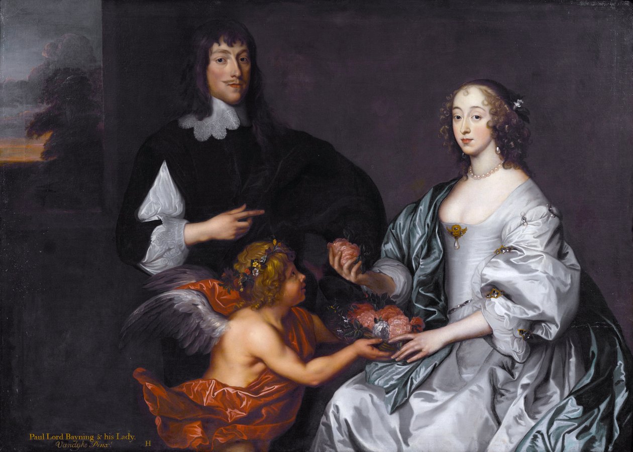 Paul Bayning, 2. wicehrabia Bayning Sudbury i Penelope (1620-1647) córka Sir Roberta Nauntona autorstwa Anthony van Dyck
