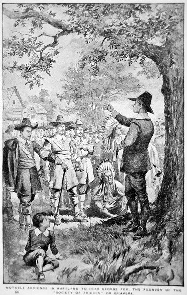 George Fox naucza w Maryland autorstwa School American