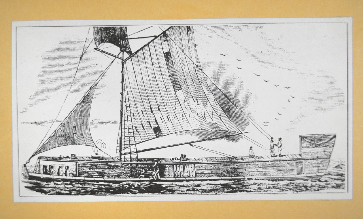 Mississippi Keel łódź (grawerowanie) autorstwa School American