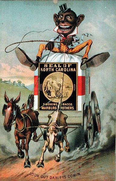 Plakat reklamujący „Seal of North Carolina Smoking Tobacco” (kolor lito) autorstwa School American