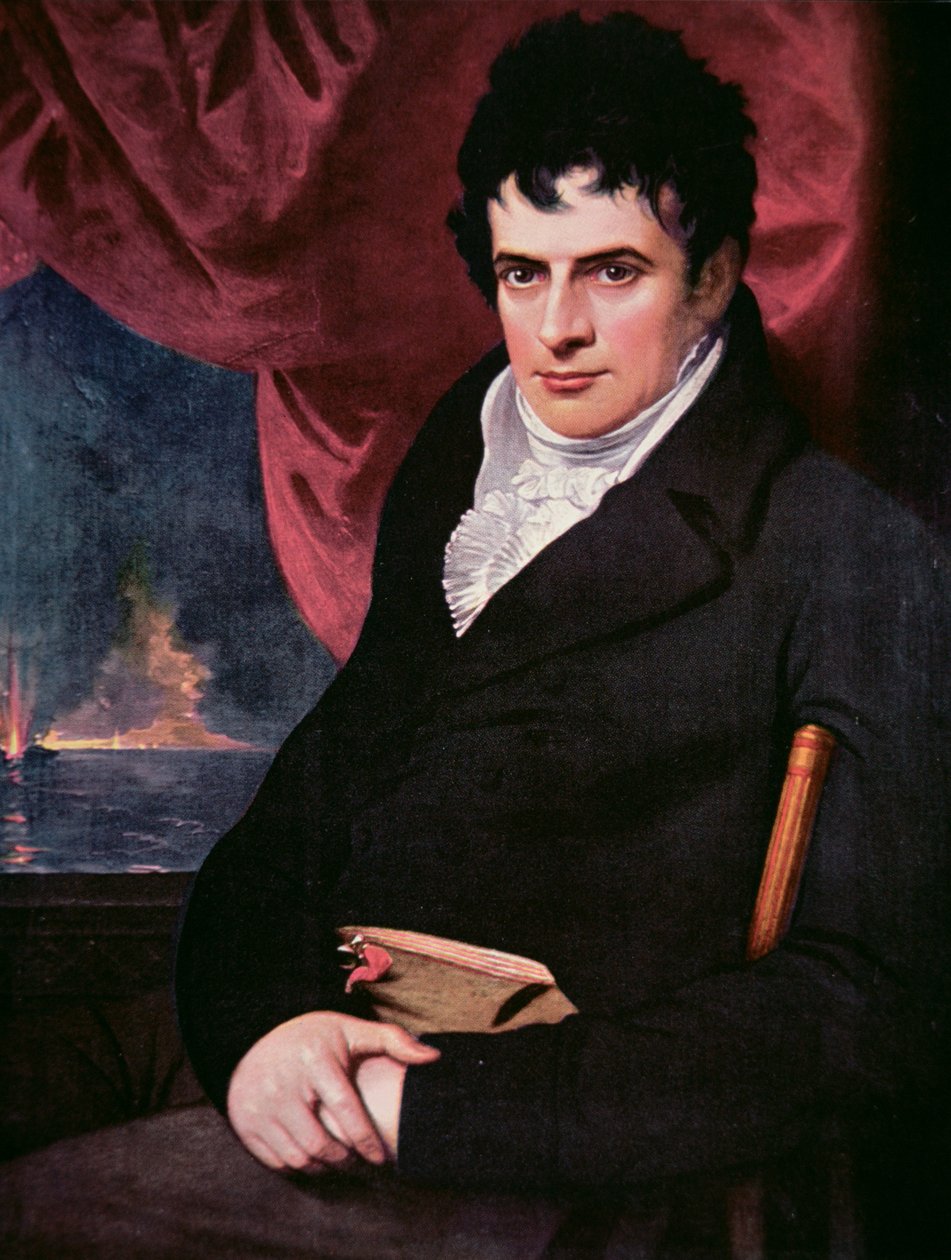 Robert Fulton (1765-1815) (olej na płótnie) autorstwa School American
