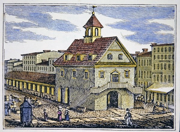 Old Court House of Philadelphia (kolor lito) autorstwa School American