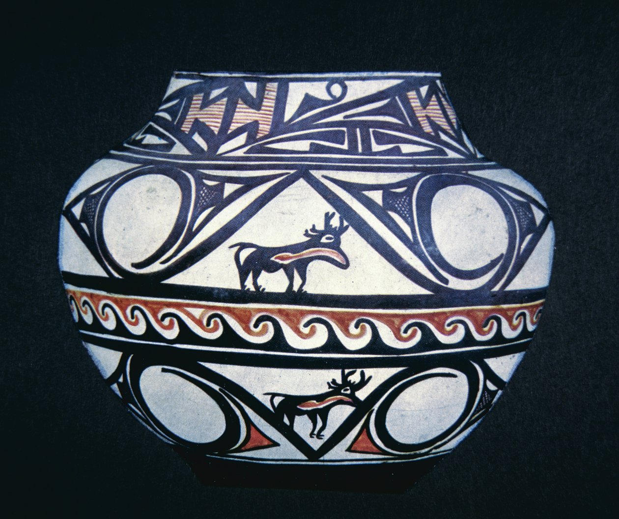 Naczynie na wodę, kultura Pueblo (ceramika) autorstwa School American