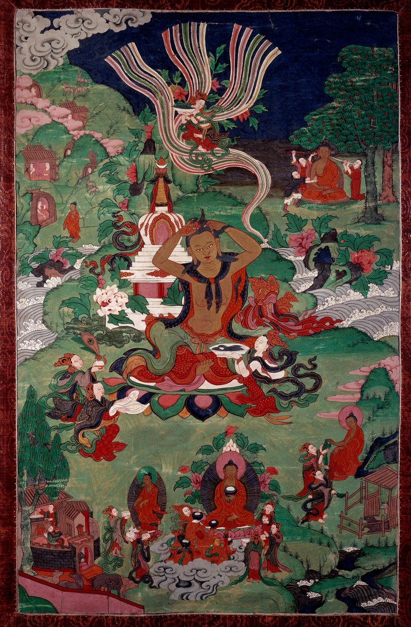 Odcinek z życia Buddy: fryzura. Gobelin. Paryż, Muzeum Guimet, Narodowe Muzeum Sztuki Azjatyckiej autorstwa School Asian