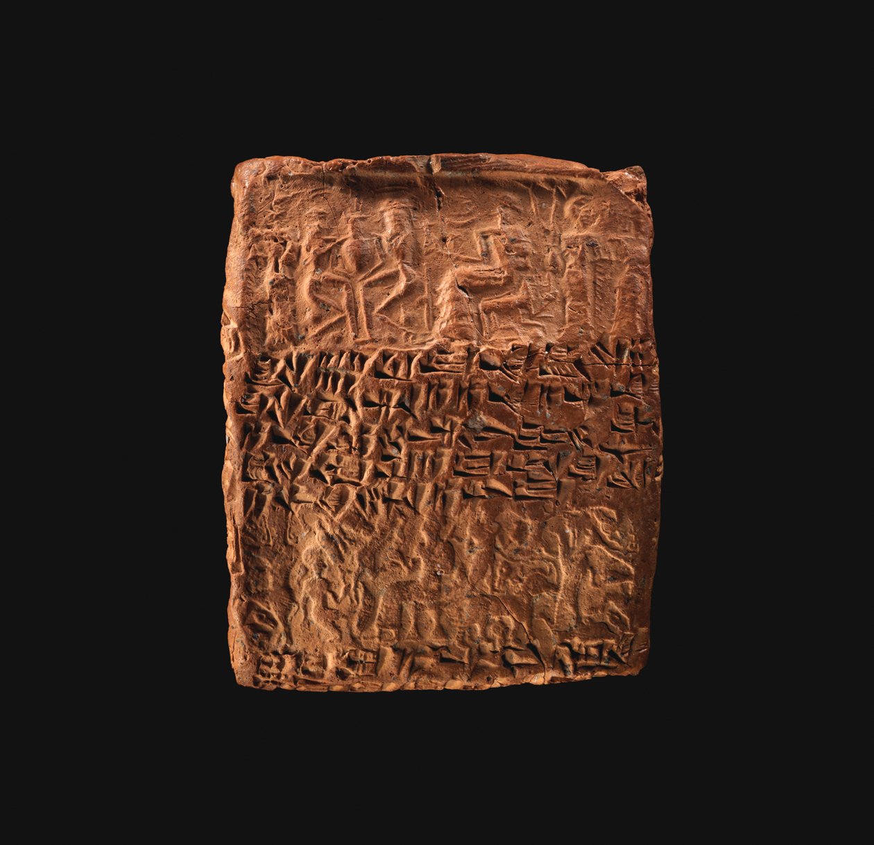 Pudełko na tabliczki klinowe odciśnięte czterema pieczęciami cylindrycznymi, ok. XX-XIX w. p.n.e. (glina) autorstwa School Assyrian