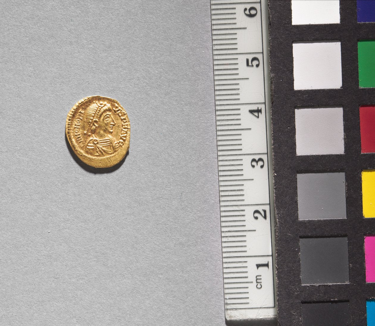 Solidus z Arkadios (awers), 395-408 (złoto) (patrz CVL 499735 na rewersie) autorstwa School Byzantine