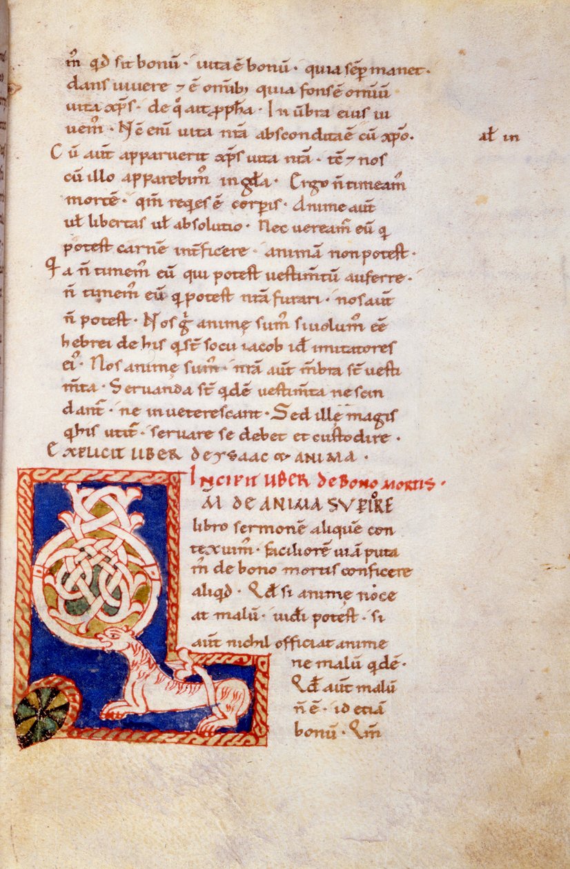 Miniaturowa strona Starego Testamentu. 13 wiek. Karolingiem był. Biblioteka Trivulziana, Mediolan. autorstwa School Carolingian