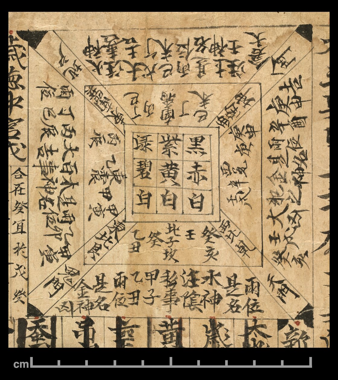 Almanach dla AD 978, Dunhuang Mogao, Chiny, ok. 978 (atrament na papierze) autorstwa School Chinese