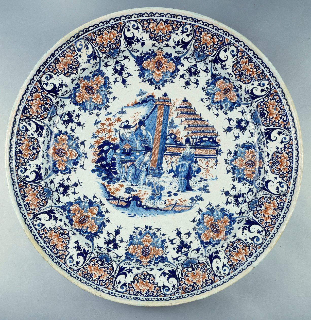 Chinoiserie. Fajansowe naczynie z chińską dekoracją. Anonimowy Ceramic autorstwa School Chinese