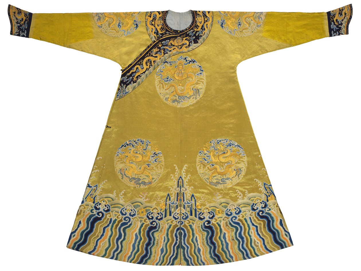 Haftowana szata „Smoka” Qiu Xiangse, Longpao, początek XVIII w. (jedwab) autorstwa School Chinese