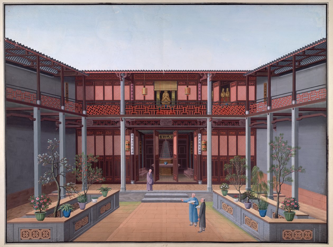 Świątynia Honam - Sala Kuan Yin, Dziedziniec Zen autorstwa School Chinese