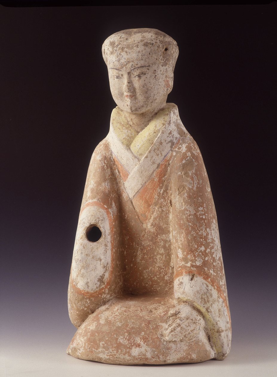Pani Sądu. Chiny, Epoka Zachodniej Han (206 AV - 220 AD), 60 cm H. Statuetka z terakoty. autorstwa School Chinese