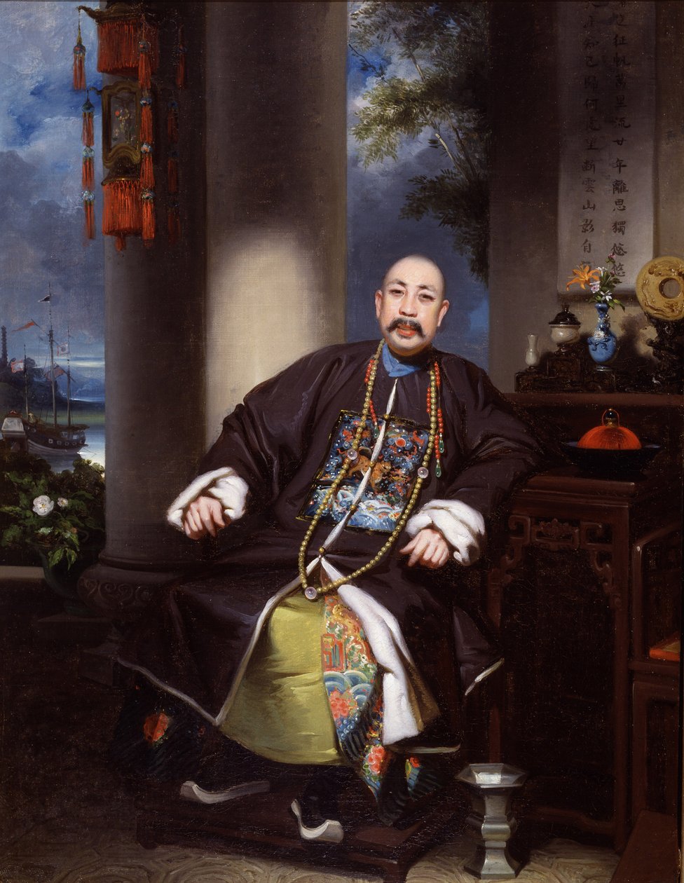 Portret Mouqua, Lamqua, ok. 1840 (olej na płótnie) autorstwa School Chinese