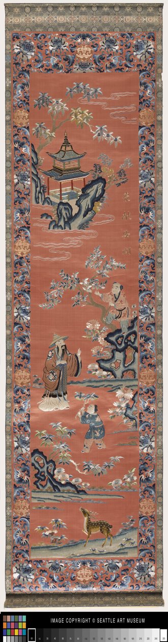 Biegacz (Satyna z haftem) autorstwa School Chinese