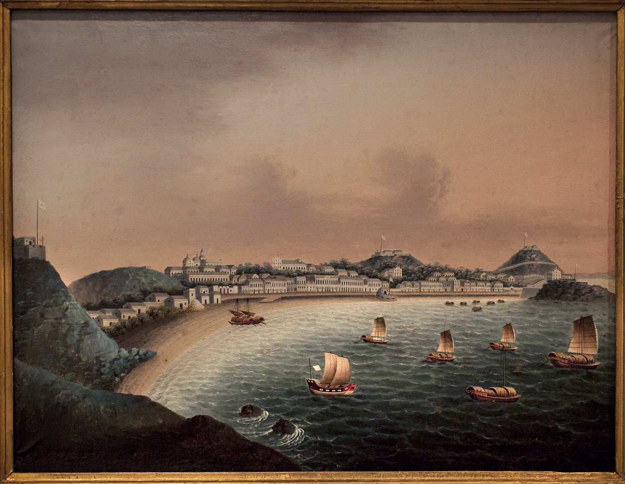 Surowe zasady w Makao (Chiny). Obraz chińskiego artysty, olej na płótnie, pocz. XVIII w. Muzeum Morskie w Rotterdamie (Holandia). autorstwa School Chinese