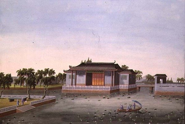 Ogród Wodny, ok.1820-40 (akwarela na papierze) autorstwa School Chinese