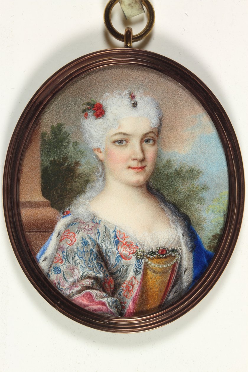 Pani o imieniu Maria Leczińska (emalia) autorstwa School Continental