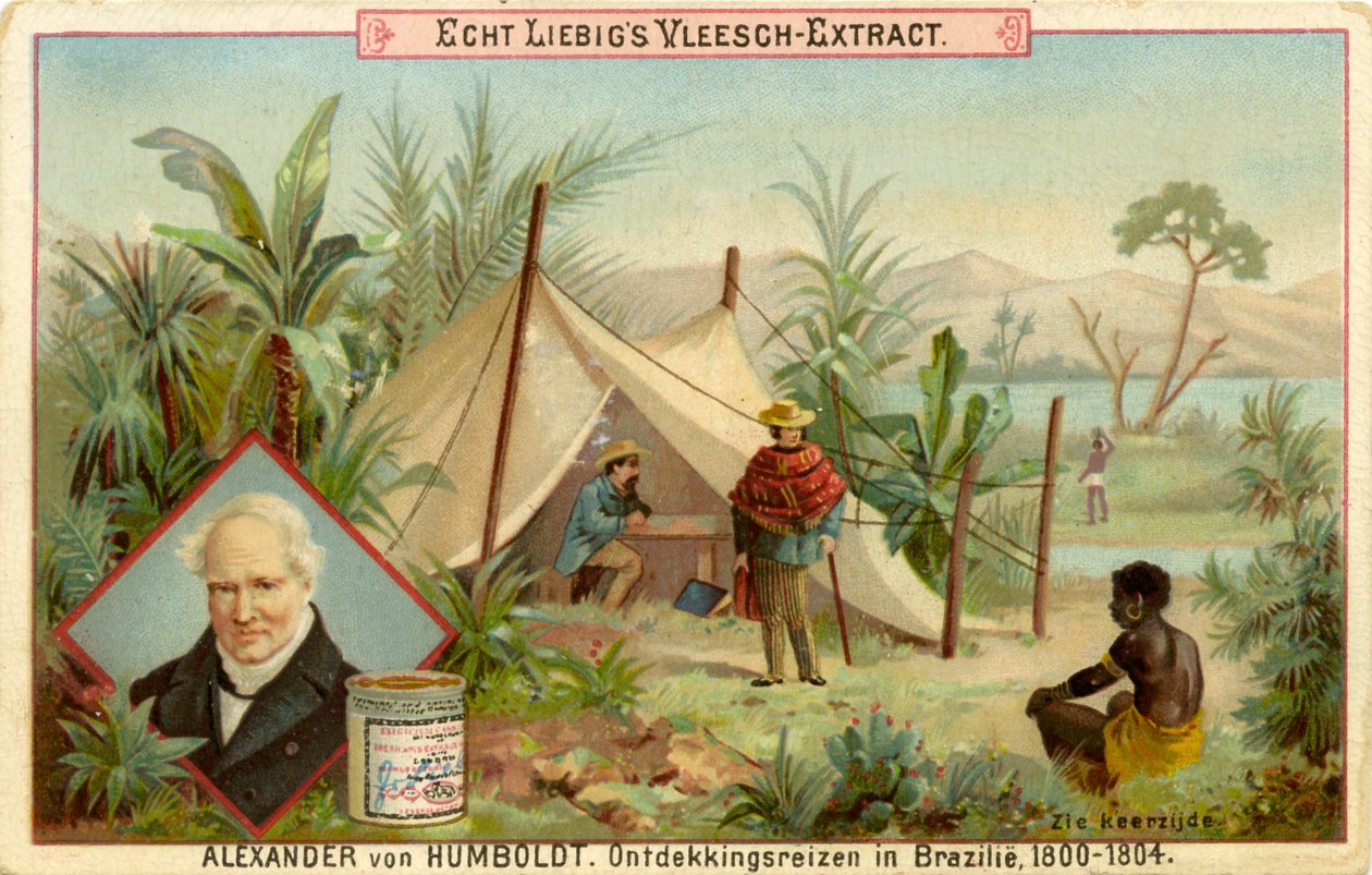 Wyprawa odkrywcza Alexandra von Humboldta, karta Liebiga (druk) autorstwa School Dutch