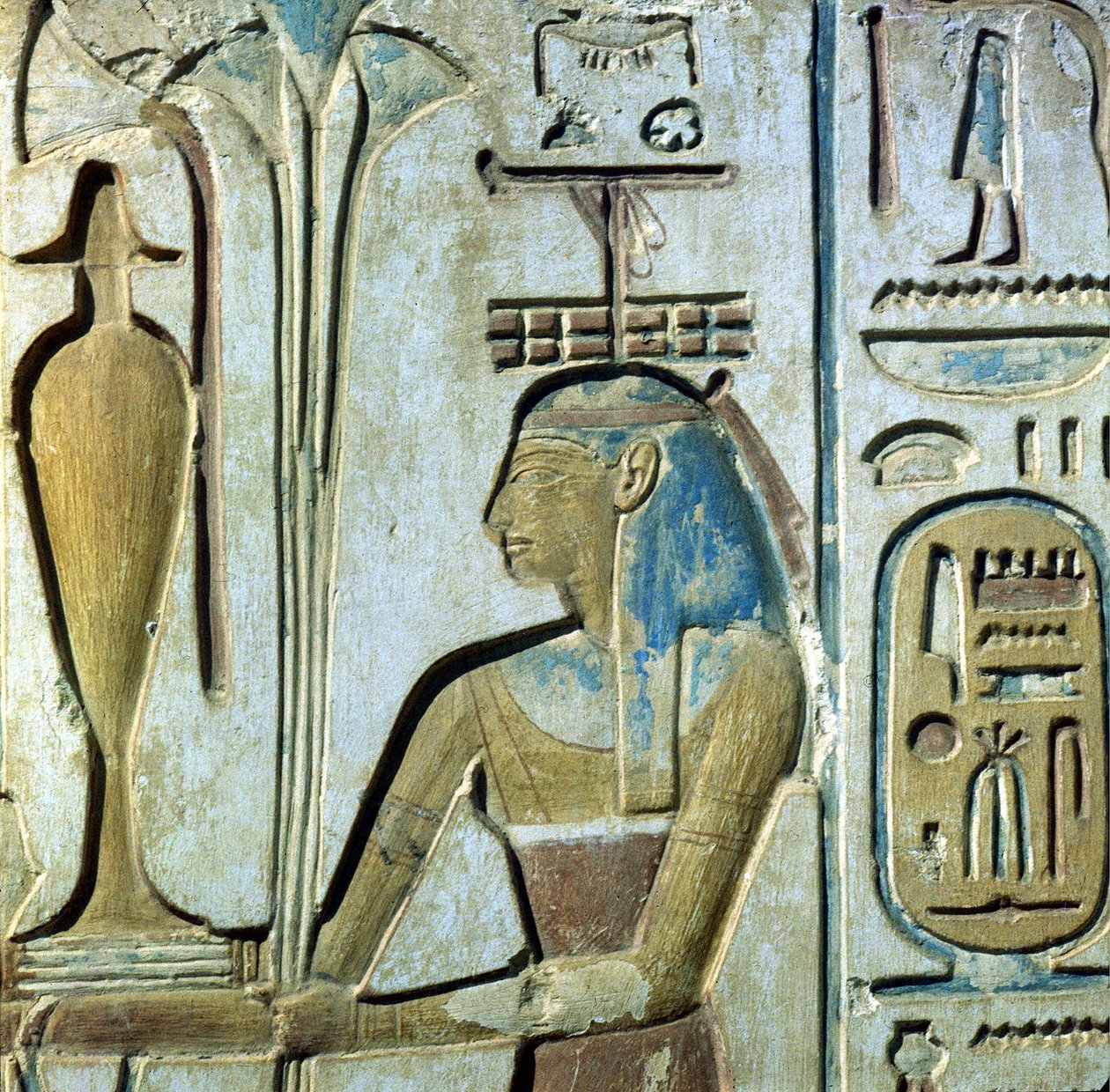 Abydos: Świątynia Setiego I poświęcona bogu Ozyrysowi. autorstwa School Egyptian